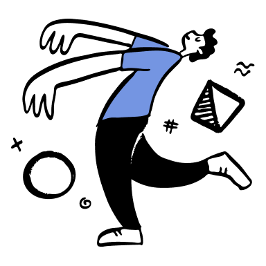 Person walking like a zombie